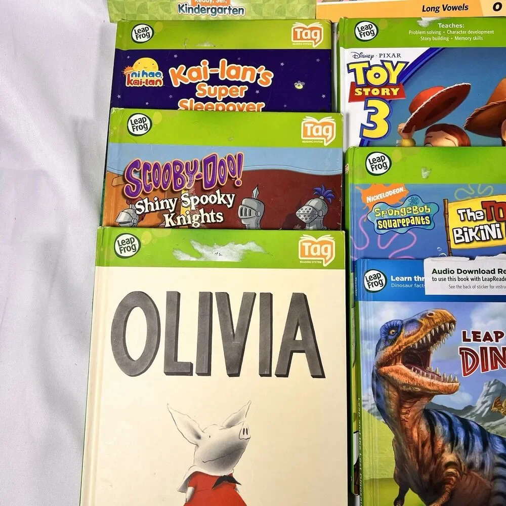 27 Leap Frog Tag/LeapReader Early Reading Interactive Books Lot + Pen, USB